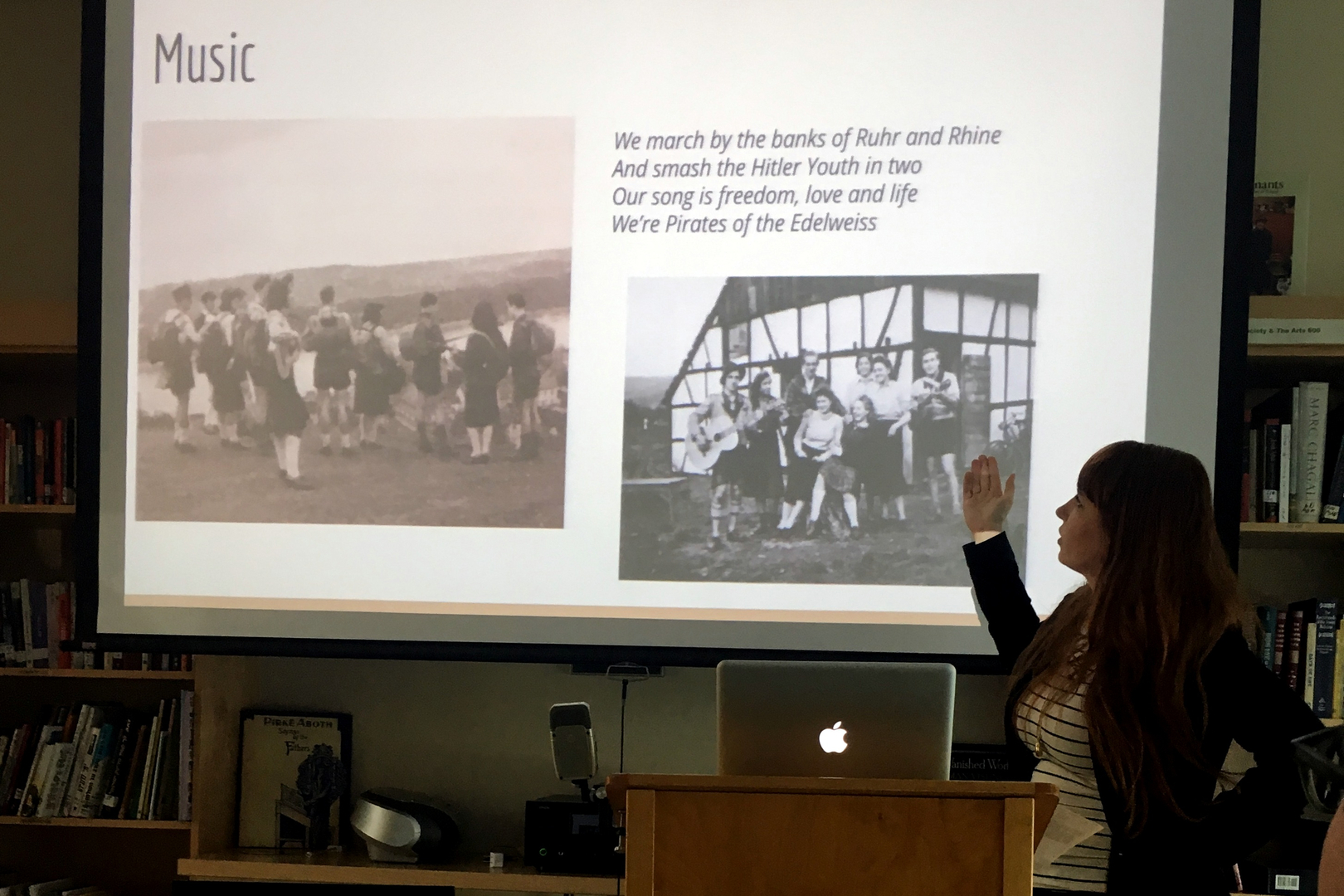 Author Kristina Gaddy's presentation on teen resisters, the Edelweiss Pirates.
