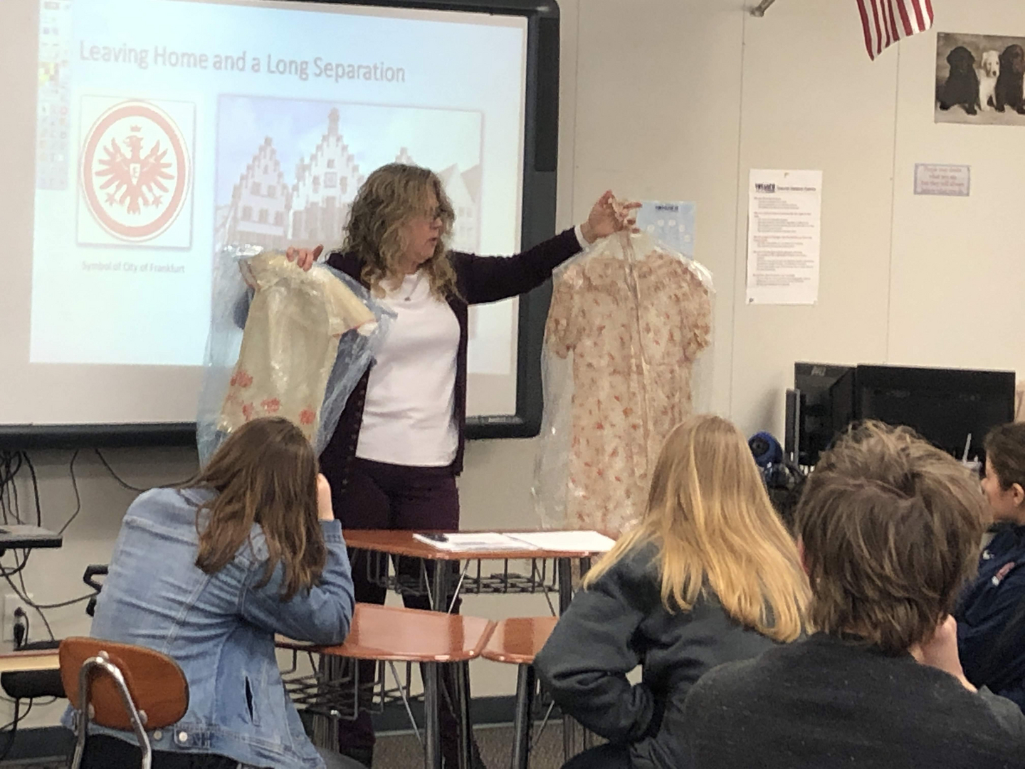 Maureen Wertheim speaking with Voyager High School Students, January 2020