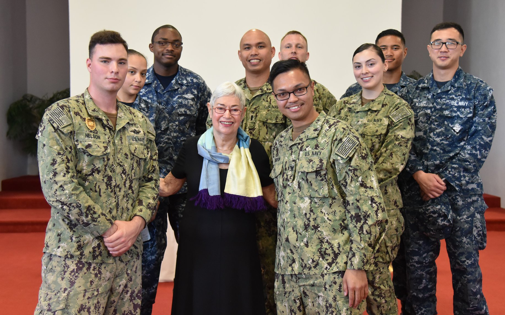 Renee Fink speaking at Cherry Point MCAS April, 2019